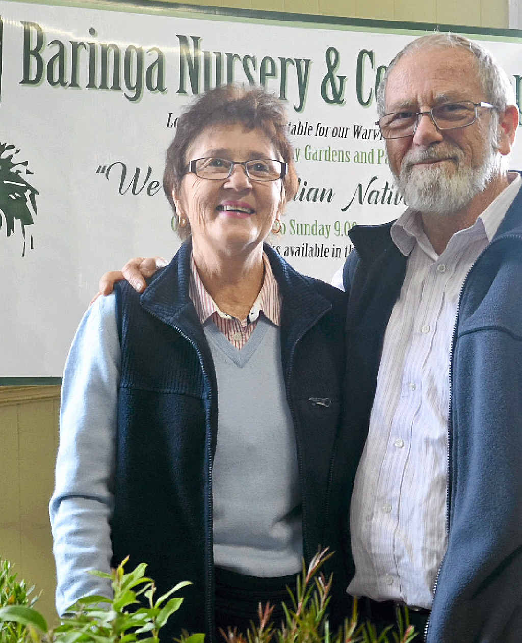 GREENTHUMBS: Gale and Dave Ward look after the Baringa Nursery at the Garden Expo.